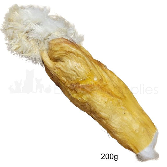 Dog Treat Hairy Fur Rabbit Skin Rolls Natural Long lasting Chew