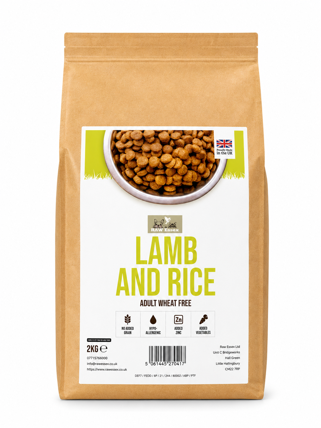Raw Essex Lamb and Rice 2kg