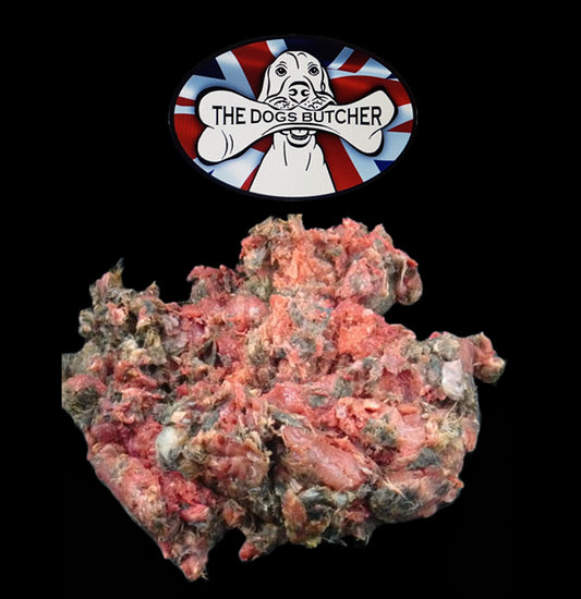 1KG wild gutted rabbit minced in fur Single Protein MINCE
