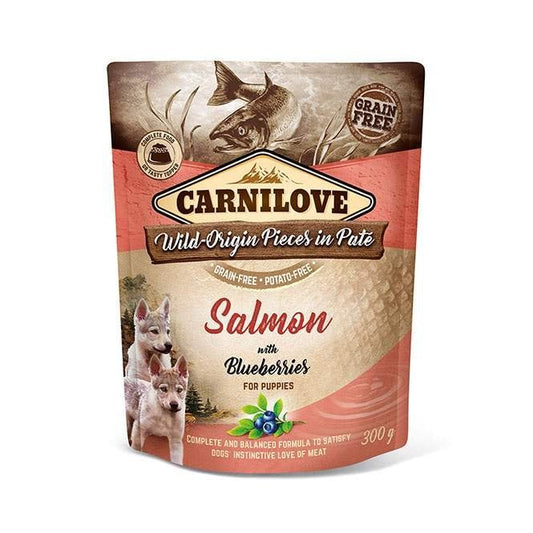 Carnilove Wet Food Pouch Puppy Salmon with Blueberries