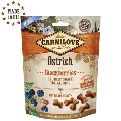 Crunchy Ostrich with Blackberries